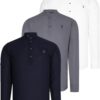 TRIPLE SET G783 DEWBERRY JUDGE COLLAR SHIRT-NAVY-WHITE-ANTHRACITE