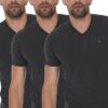 TRIPLE SET T8568 DEWBERRY V-NECK MEN'S T-SHIRT-ANTHRACITE-ANTHRACITE-ANTHRACITE