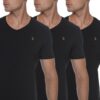 TRIPLE SET T8568 DEWBERRY V-NECK MEN'S T-SHIRT-BLACK-BLACK-BLACK