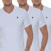 TRIPLE SET T8568 DEWBERRY V-NECK MEN'S T-SHIRT-WHITE-WHITE-WHITE