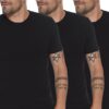 TRIPLE SET T8569 DEWBERRY BIKE COLLAR MEN'S T-SHIRT-BLACK-BLACK-BLACK