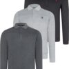 TRIPLE SET V4007 DEWBERRY MEN'S SWEATSHIRT-NAVY-ANTHRACITE-GREY