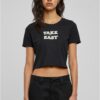 Take It Daisy Cropped Tee black