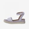 Tamaris Light Purple Leather Sandals for Women - Ladies
