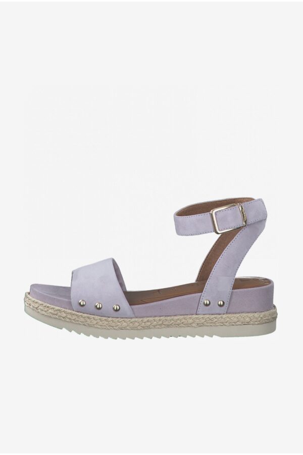 Tamaris Light Purple Leather Sandals for Women - Ladies