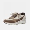Tamaris brown/beige sneakers with leather details - Women's