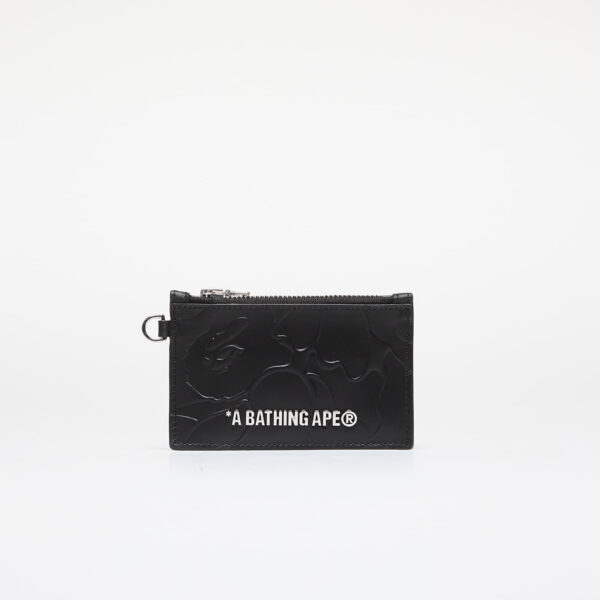 Tárca A BATHING APE Solid Camo Card Holder Small Wallet Black Universal-alacsony-ár