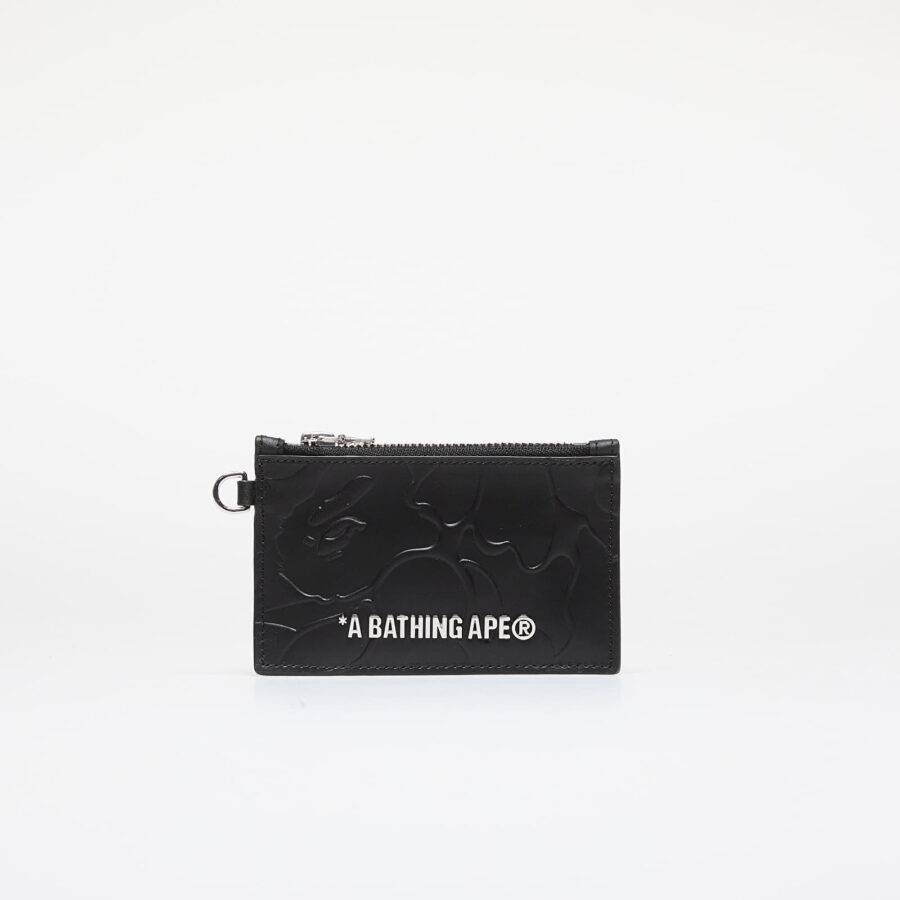 Tárca A BATHING APE Solid Camo Card Holder Small Wallet Black Universal-alacsony-ár