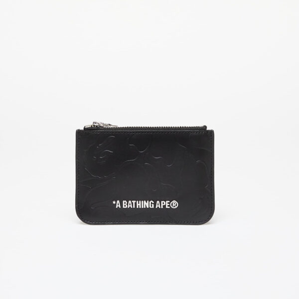 Tárca A BATHING APE Solid Camo Leather Pouch Wallet Black Universal-alacsony-ár