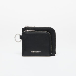 Tárca Carhartt WIP Double Vegas Zip Wallet Black/ Silver Universal-alacsony-ár