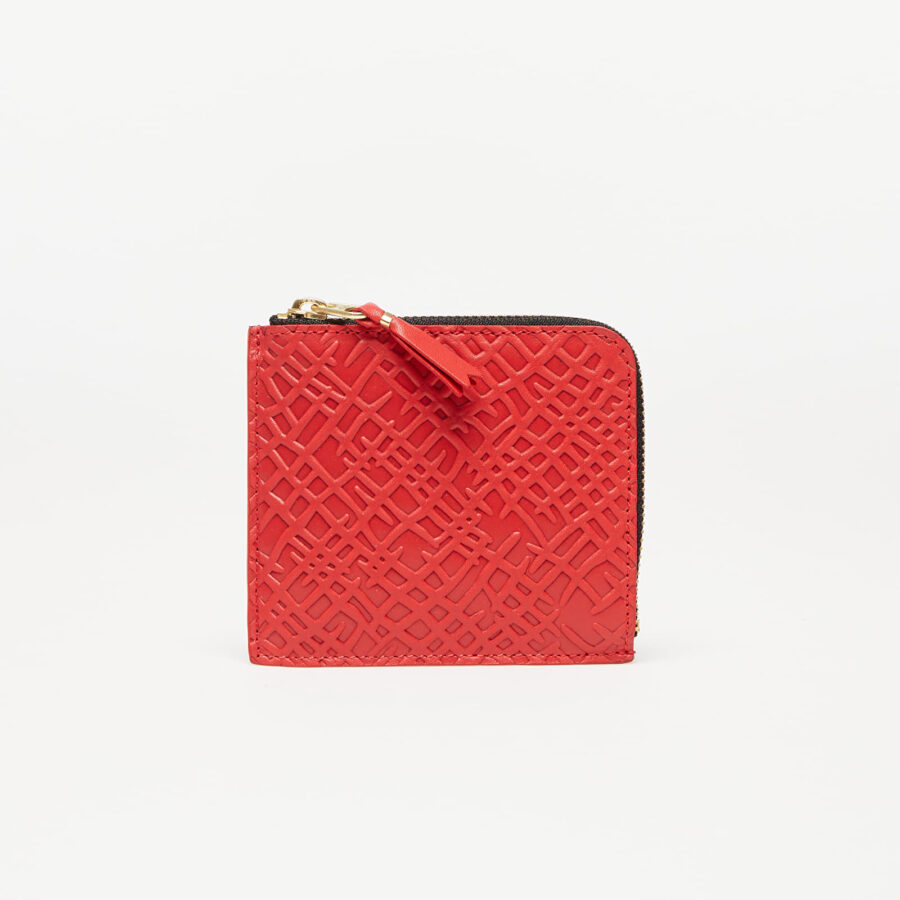 Tárca Comme des Garçons Embossed Roots Wallet Red Universal-alacsony-ár