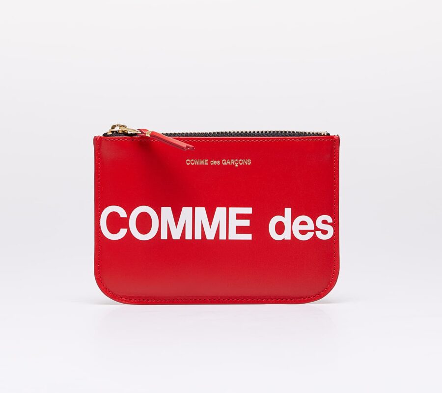 Tárca Comme des Garçons Huge Logo Wallet Red Universal-alacsony-ár