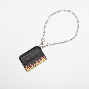 Tárca PLEASURES Leather Card Holder W/ Chain Black Universal-alacsony-ár