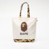Táska A BATHING APE 1St Camo Ape Head Tote Bag Ivory Universal-alacsony-ár