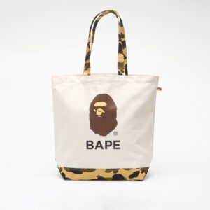 Táska A BATHING APE 1St Camo Ape Head Tote Bag Ivory Universal-alacsony-ár