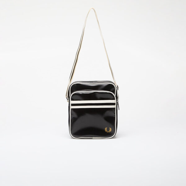 Táska FRED PERRY Classic Side Bag Black/ Ecru Universal-alacsony-ár