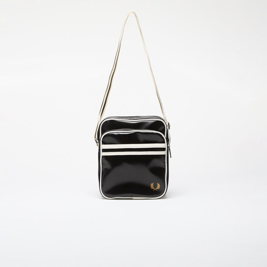 Táska FRED PERRY Classic Side Bag Black/ Ecru Universal-alacsony-ár