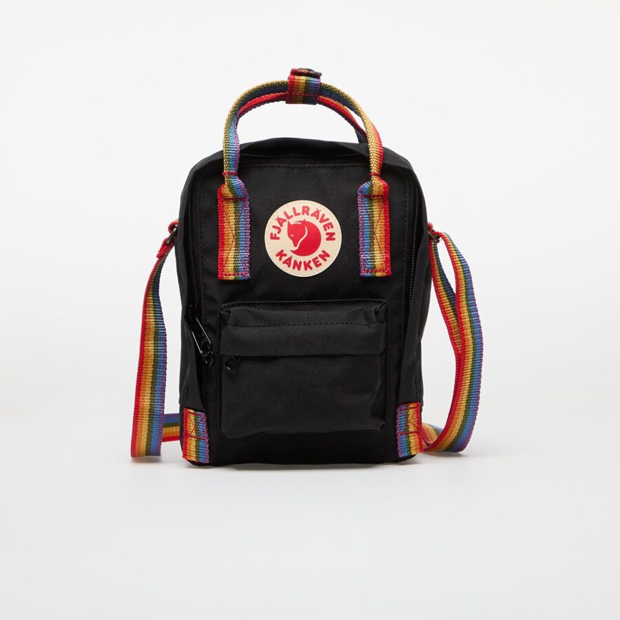 Táska Fjällräven Kånken Rainbow Sling Black Universal-alacsony-ár