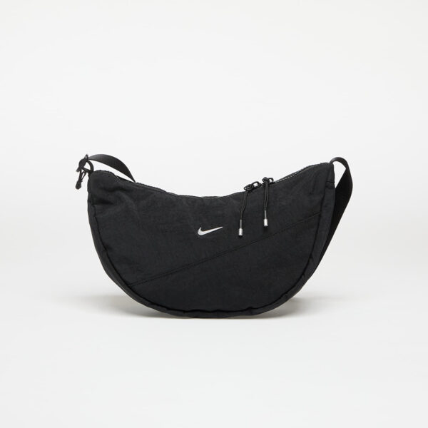 Táska Nike Aura Crescent Crossbody Bag 4L Black/ Black/ Matte Silver 4 l-alacsony-ár