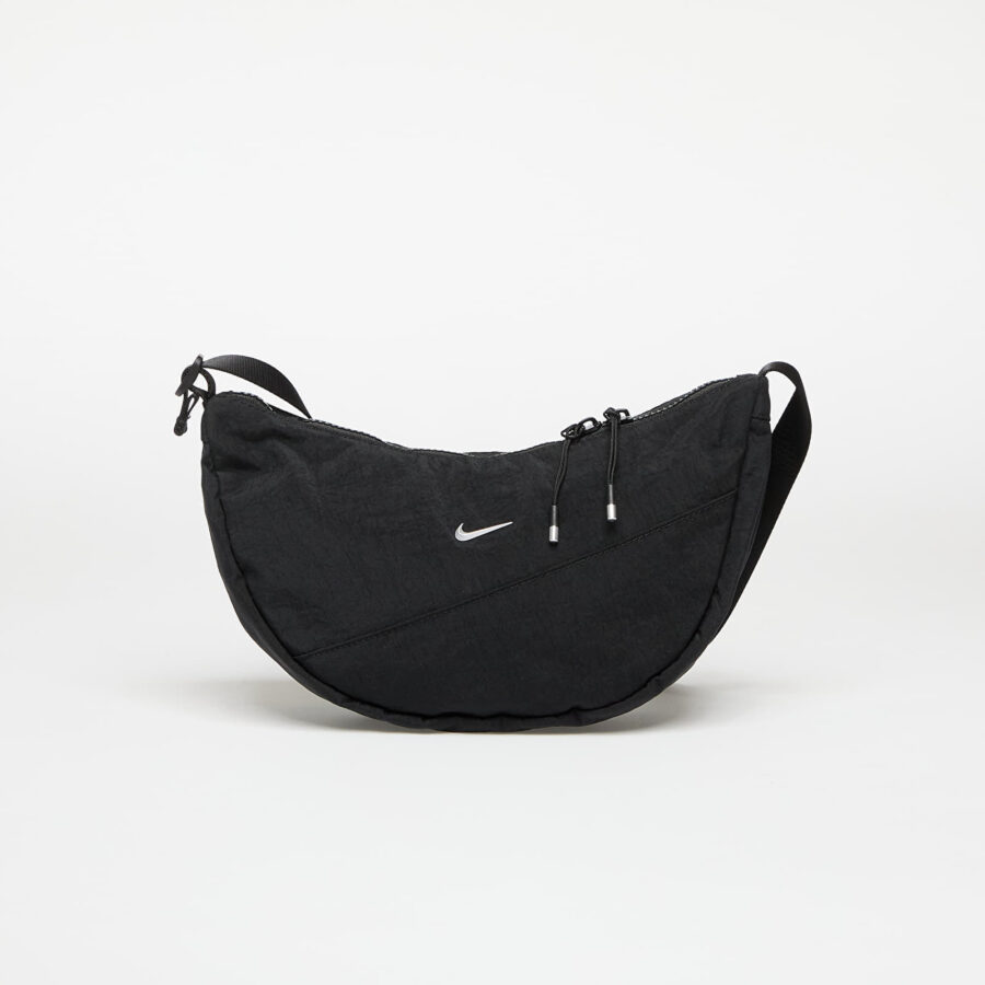 Táska Nike Aura Crescent Crossbody Bag 4L Black/ Black/ Matte Silver 4 l-alacsony-ár