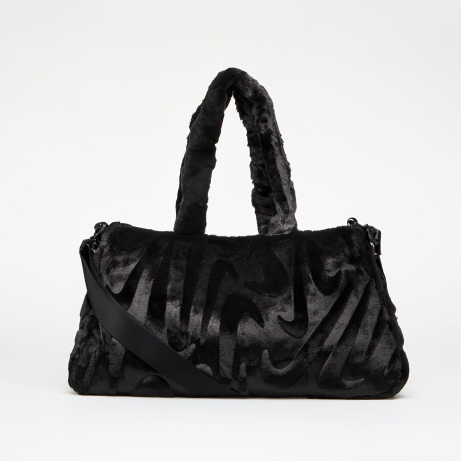 Táska Nike Sportswear Faux Fur Tote Black/ Black/ Metallic Silver Universal-alacsony-ár