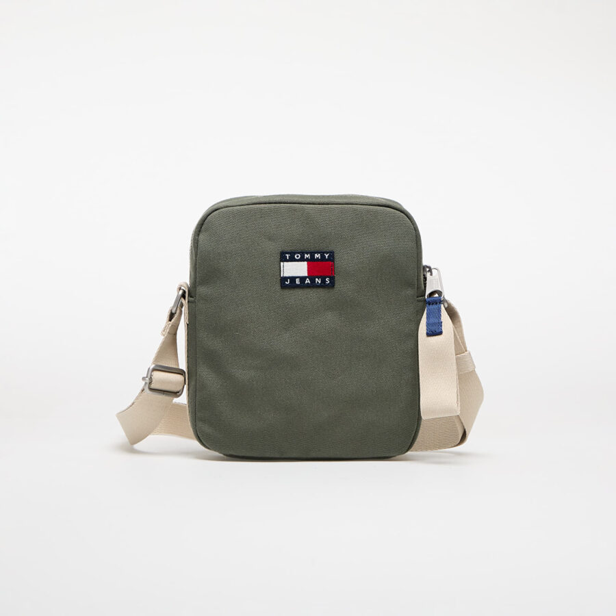 Táska Tommy Jeans Retro Cool Reporter Bag Green 2 l-alacsony-ár