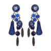 Tatami Woman's Earclips Blossom E-Wo004M Navy Blue