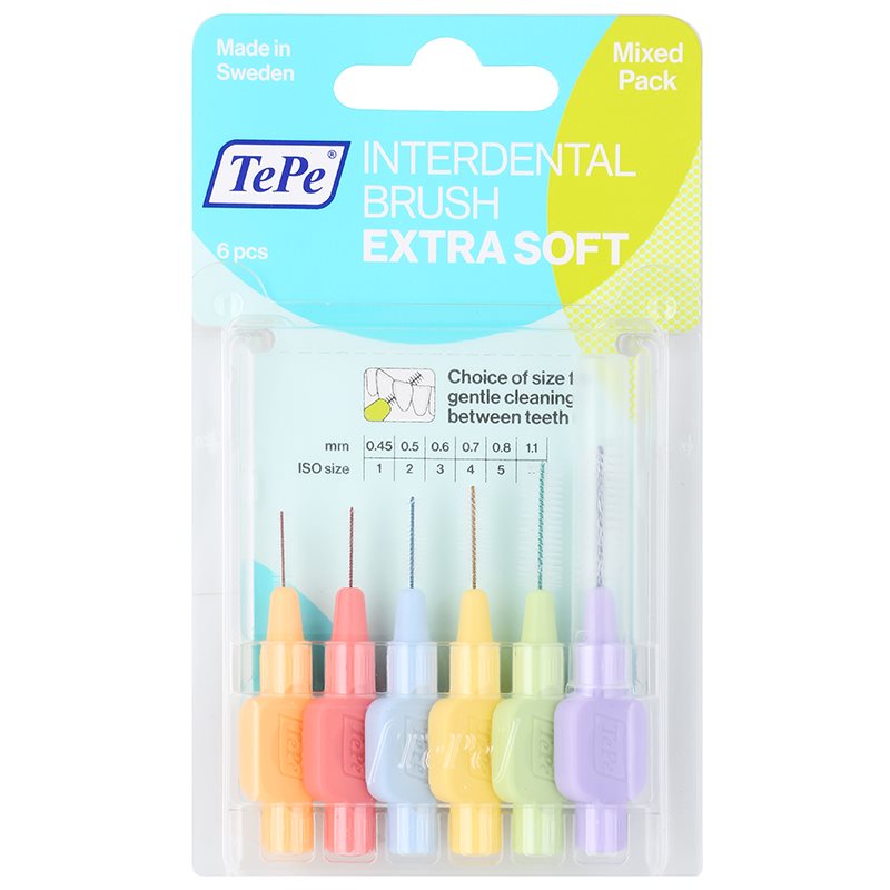 TePe Extra Soft fogköztisztító kefék mix 6 db-Eredeti