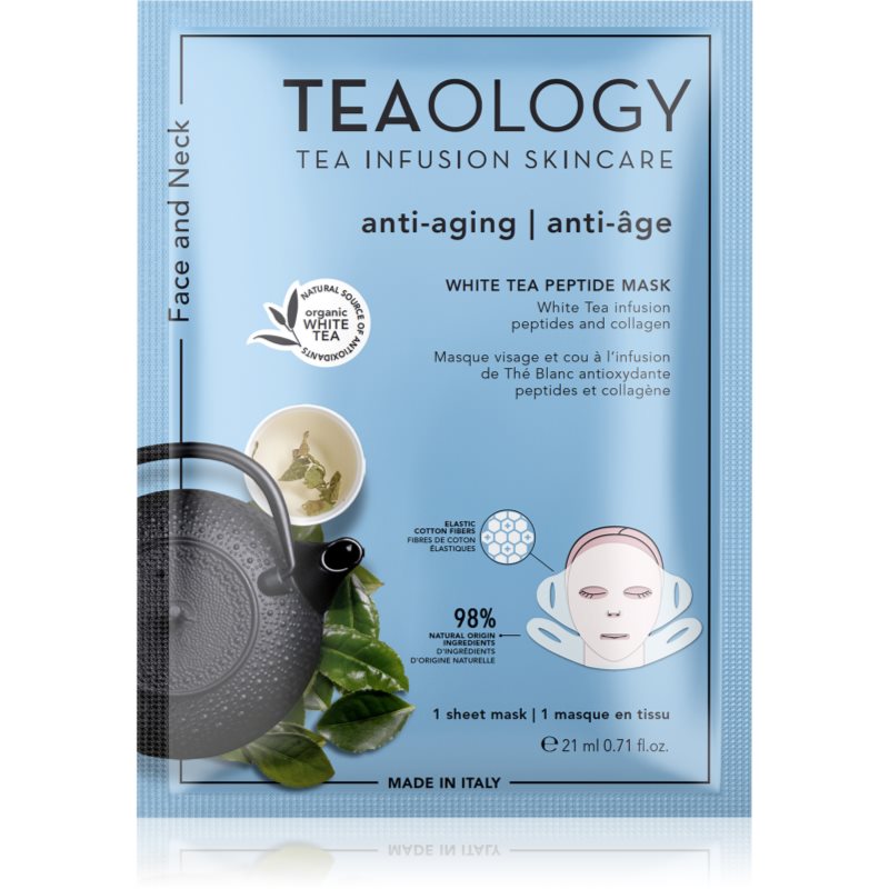 Teaology White Tea Peptide Mask intenzíven nyugtató és bőrélénkítő arcmaszk 21 ml-Ár