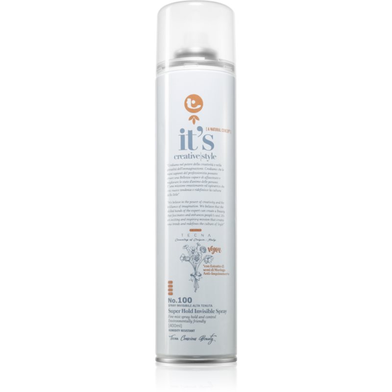 Tecna It's Creative Style Super Hold Invisible Spray hajlakk erős fixálással 400 ml
