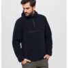 Teddyfleece Worker Pullover Jacket Dark Blue