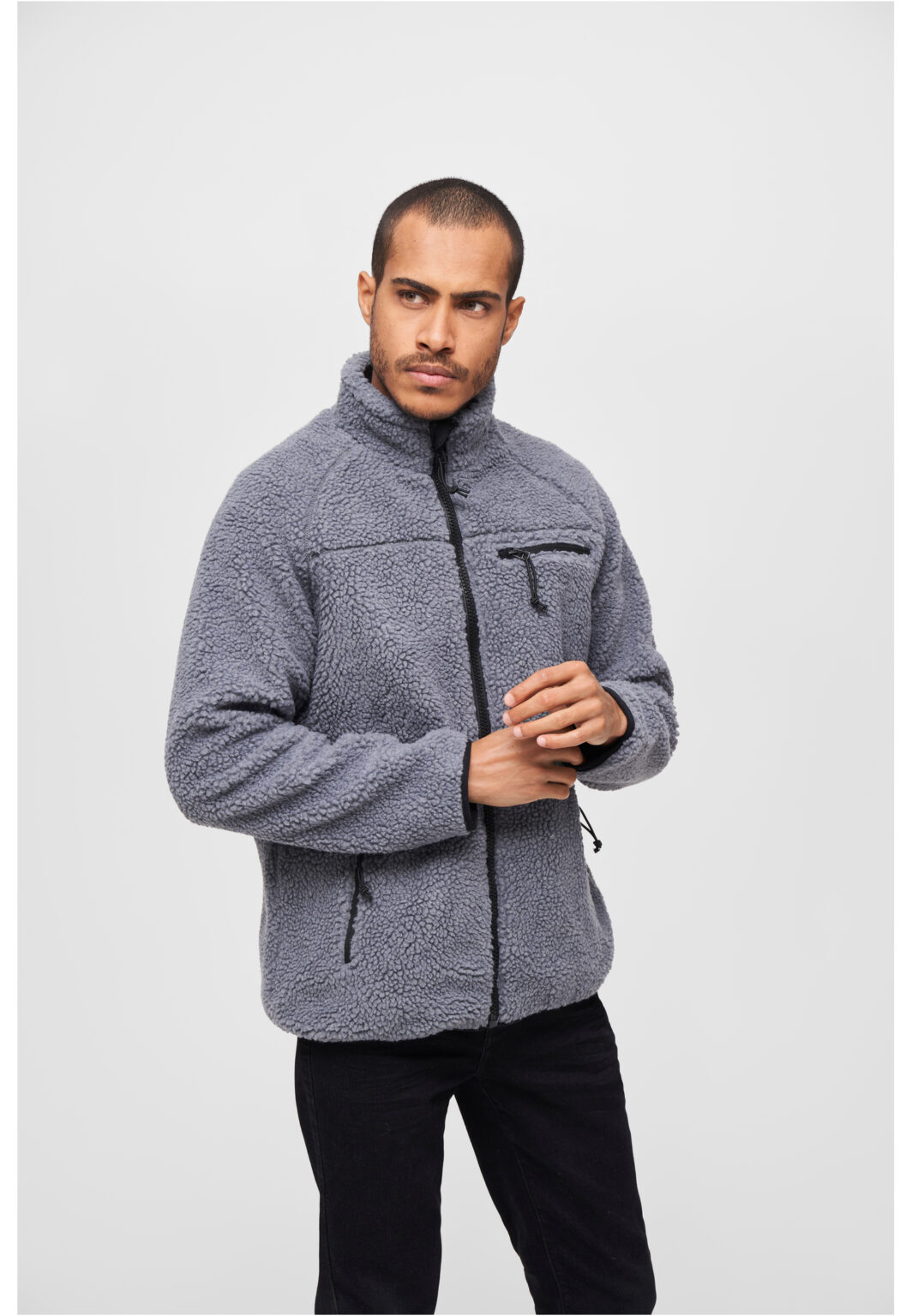 Teddyfleece kabát antracit