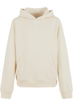 Terry cream hoodie for girls