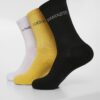 Text Socks 3-Pack Black/White/Yellow