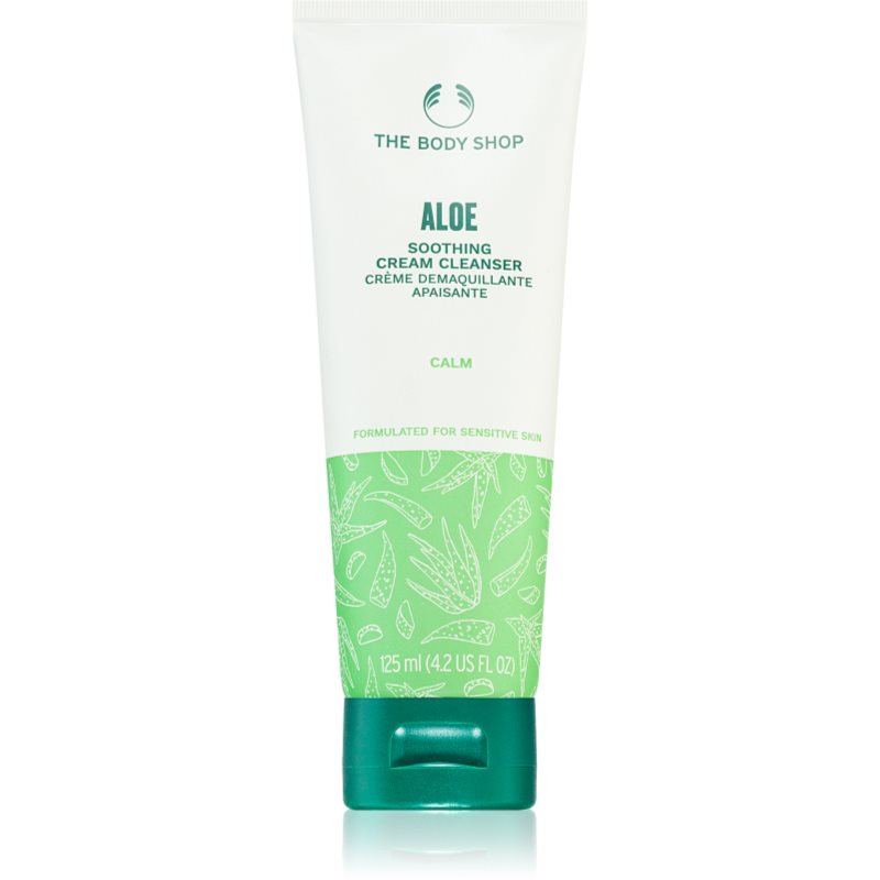 The Body Shop Aloe Soothing Cream Cleanser tisztító tej az arcbőr megnyugtatására 125 ml-Ár