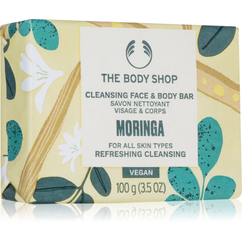The Body Shop Moringa Cleansing Bar Szilárd szappan arcra és testre 100 g-Ár