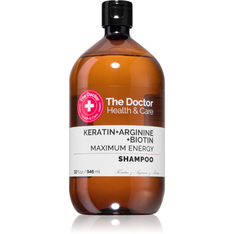 The Doctor Keratin + Arginine + Biotin Maximum Energy keratin sampon az erős és fénylő hajért 946 ml-Ár