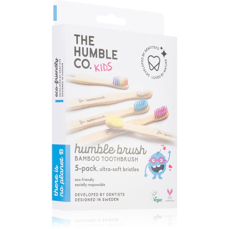The Humble Co. Brush Kids bambuszos fogkefe ultra gyenge gyermekeknek 5 db-Ár