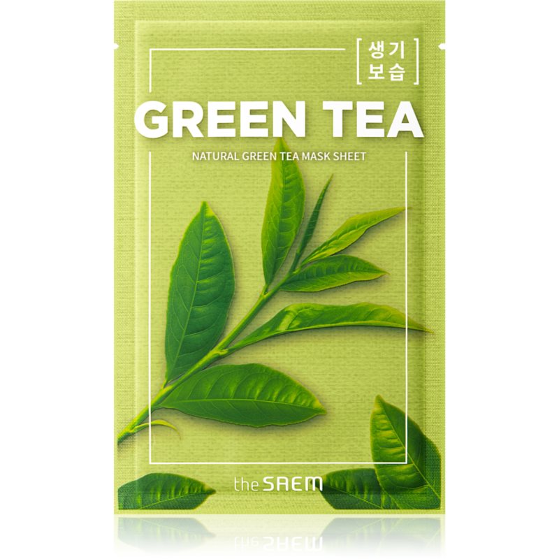 The Saem Natural Mask Sheet Green Tea arcmaszk hidratáló és nyugtató hatással 21 ml-Ár