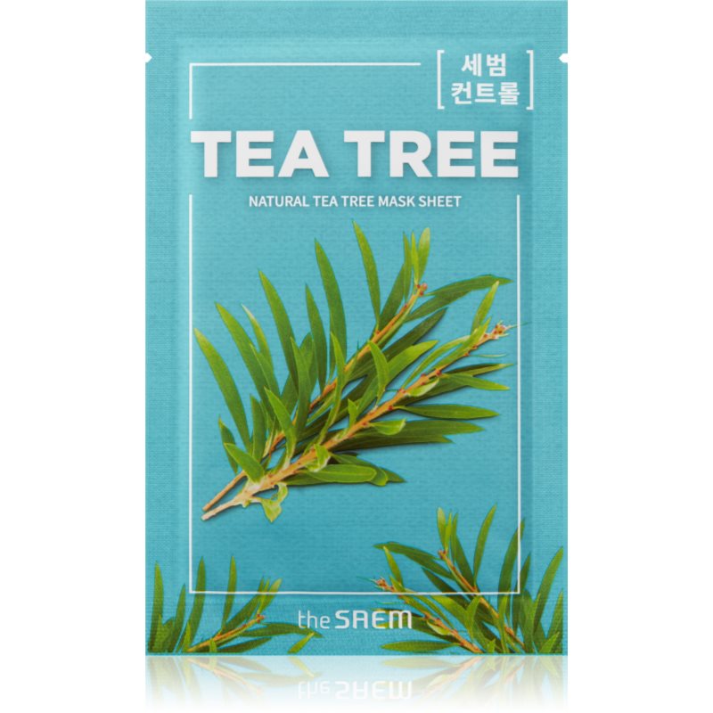 The Saem Natural Mask Sheet Tea Tree arcmaszk tisztító és frissítő hatással 21 ml-Ár