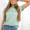 The Shopping blouse is my cardio dark mint