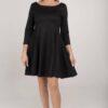 The black flared dress is ... Me