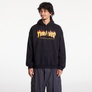 Thrasher Flame Logo Hood Black S-alacsony-ár