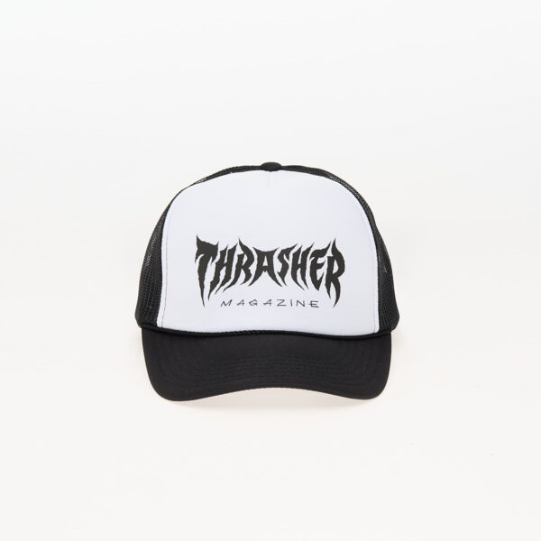 Thrasher Metal Trucker Snapback Cap Black/ White/ Black Universal-alacsony-ár