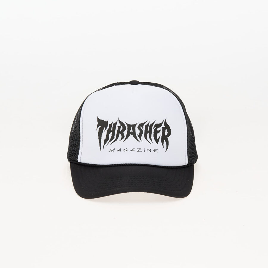 Thrasher Metal Trucker Snapback Cap Black/ White/ Black Universal-alacsony-ár