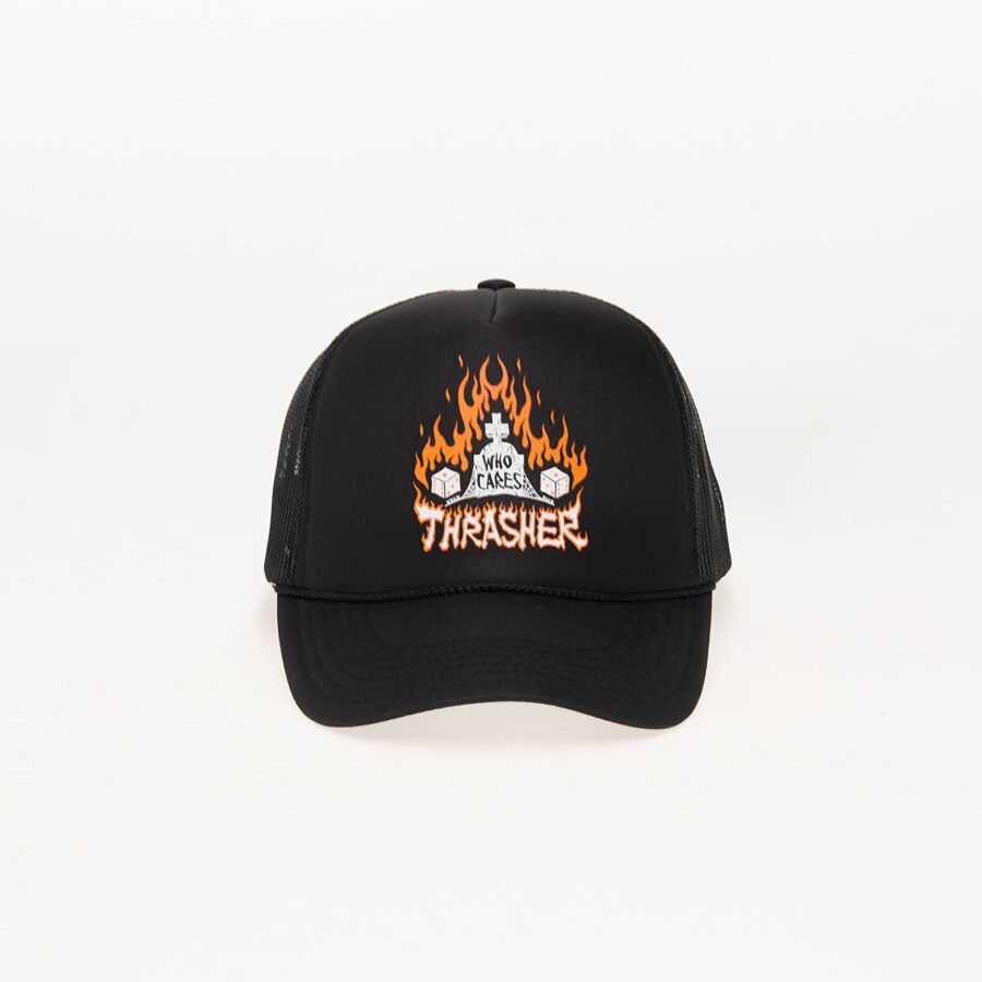 Thrasher Who Cares by Neckface Trucker Snapback Cap Black Universal-alacsony-ár