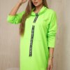 Tie dress green neon