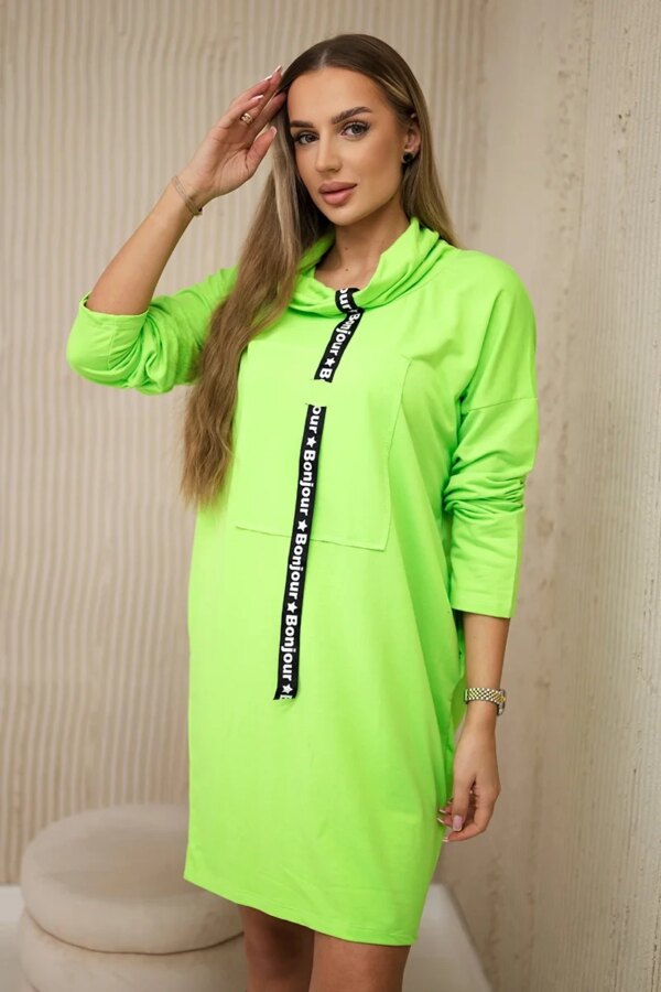 Tie dress green neon