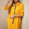 Tie-dye mustard dress