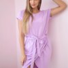 Tied dress with a clutch bottom in purple color